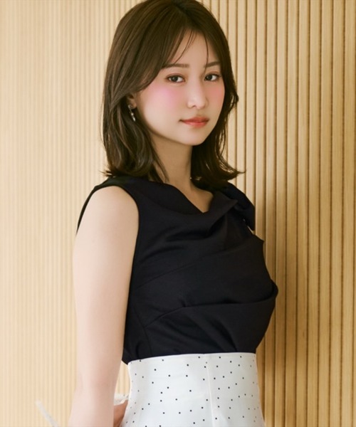 WILLSELECTION(ウィルセレクション)の「リボンショルダードレープカットトップス(Tシャツ/カットソー・レディース・グレー/オフホワイト/ブラック/ピンク・FREE)」の18枚目の写真