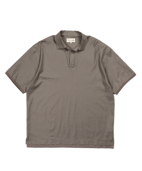 The DUFFER of ST.GEORGE(ザダファーオブセントジョージ)の「C/L STRETCH SKIPPER SHIRT:綿麻ストレッチ 涼感スキッパーシャツ/ 防縮加工 / 大人カジュアル / ビジカジ / 清涼感(シャツ/ブラウス・メンズ・ブラウン/ブラック/ブルーグレー・LARGE/MEDIUM/SMALL/X-LARGE)」の12枚目の写真