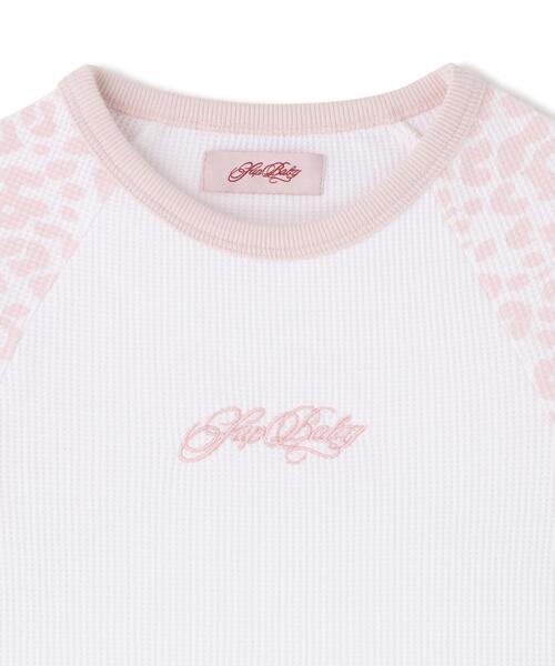 SupBaby by SUPPLIER(サプベイビーバイサプライヤー)の「SupBaby by SUPPLIER/サプベビー バイ サプライヤー/Pink Leopard Waffle Raglan Tee Women's(Tシャツ/カットソー・レディース・ピンク・S/M)」の7枚目の写真