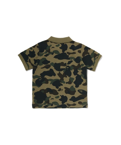 A BATHING APE（アベイシングエイプ）の「1ST CAMO ONE POINT POLO SHIRT（ポロシャツ・キッズ・イエロー/グリーン・140/100/110/130/90/120）」の3枚目の写真