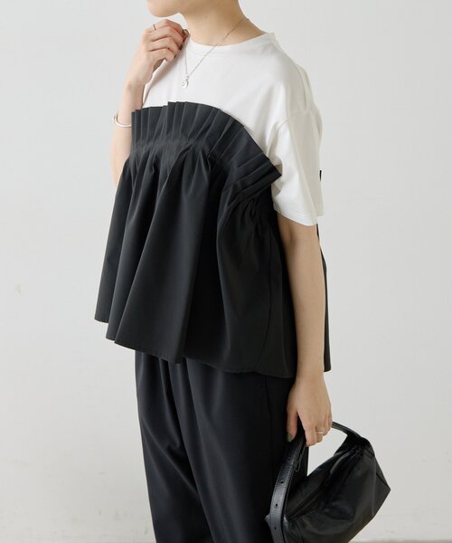 ear PAPILLONNER(イアパピヨネ)の「フリルTシャツ【SUM1 STYLE】(Tシャツ/カットソー・レディース・ブラック・FREE)」の13枚目の写真