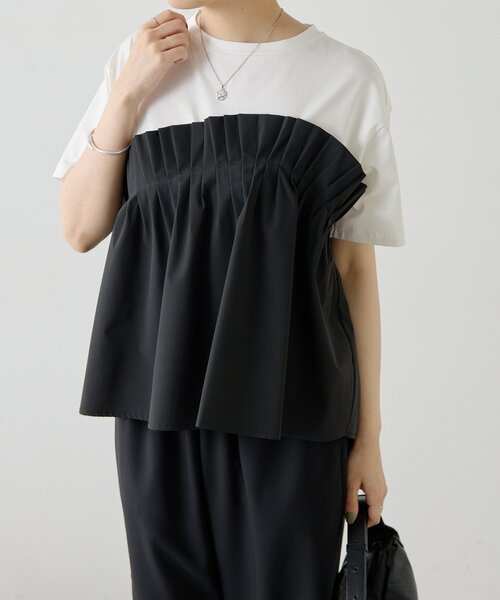 ear PAPILLONNER(イアパピヨネ)の「フリルTシャツ【SUM1 STYLE】(Tシャツ/カットソー・レディース・ブラック・FREE)」の14枚目の写真