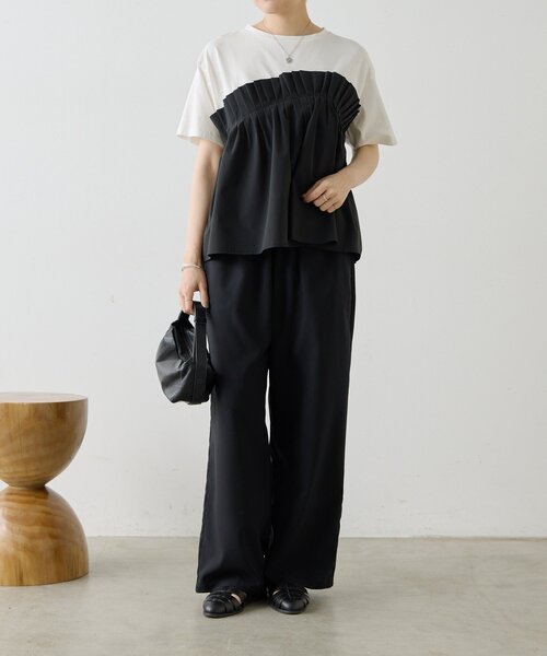 ear PAPILLONNER(イアパピヨネ)の「フリルTシャツ【SUM1 STYLE】(Tシャツ/カットソー・レディース・ブラック・FREE)」の12枚目の写真