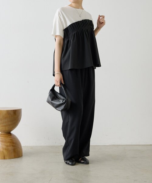 ear PAPILLONNER(イアパピヨネ)の「フリルTシャツ【SUM1 STYLE】(Tシャツ/カットソー・レディース・ブラック・FREE)」の11枚目の写真