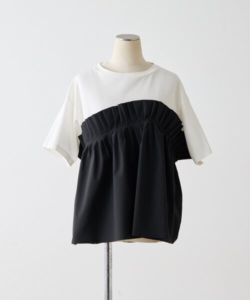 ear PAPILLONNER(イアパピヨネ)の「フリルTシャツ【SUM1 STYLE】(Tシャツ/カットソー・レディース・ブラック・FREE)」の8枚目の写真