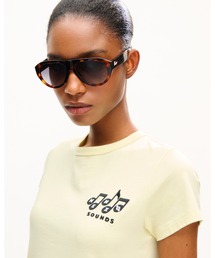KENZO | 'KENZO Sounds' エンブロイダリー スモール フィット Tシャツ イン コットン(Tシャツ/カットソー)