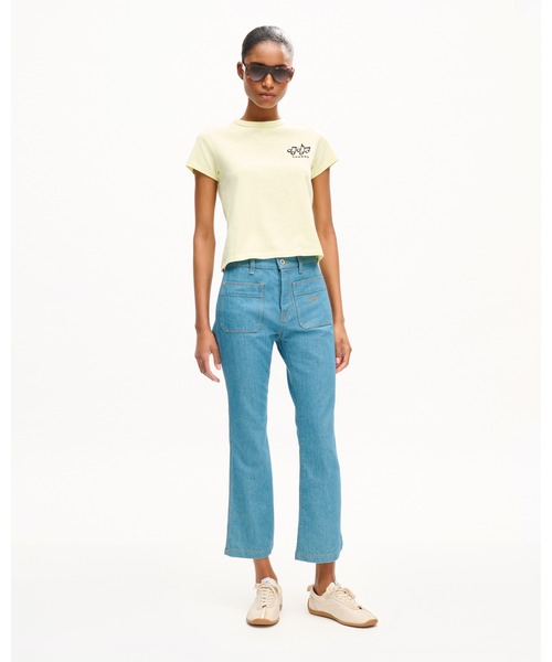 KENZO(ケンゾー)の「'KENZO Sounds' エンブロイダリー スモール フィット Tシャツ イン コットン(Tシャツ/カットソー・レディース・グリーン系その他5・X-SMALL/MEDIUM/SMALL)」の4枚目の写真