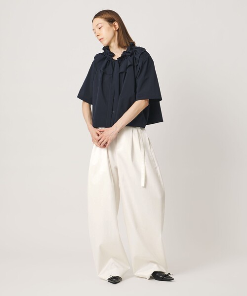 AEWEN MATOPH(イウエン マトフ)の「<AEWEN MATOPH>ハイウエスト ベルト カーブパンツ ウォッシャブル(その他パンツ・レディース・ブラック/ホワイト/ダークブラウン・34/36/38)」の15枚目の写真