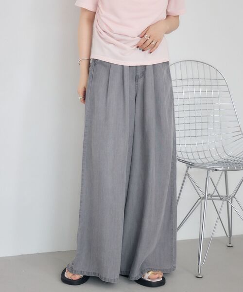 RETRO GIRL（レトロガール）の「【セットアップ対応】ライトオンスワイドパンツ（その他パンツ・レディース・ブラック/ライトブルー/ブルー・SMALL/MEDIUM）」の4枚目の写真