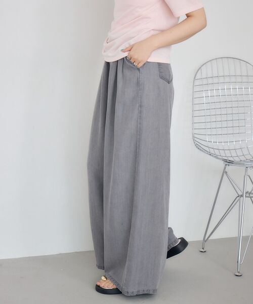 RETRO GIRL（レトロガール）の「【セットアップ対応】ライトオンスワイドパンツ（その他パンツ・レディース・ブラック/ライトブルー/ブルー・SMALL/MEDIUM）」の5枚目の写真