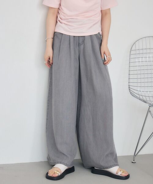 RETRO GIRL（レトロガール）の「【セットアップ対応】ライトオンスワイドパンツ（その他パンツ・レディース・ブラック/ライトブルー/ブルー・SMALL/MEDIUM）」の6枚目の写真