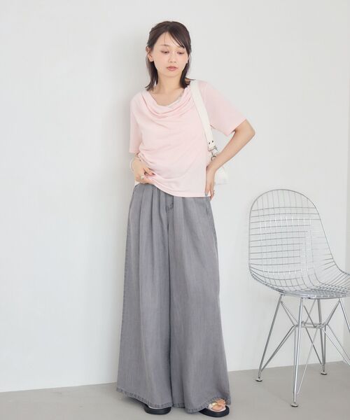 RETRO GIRL（レトロガール）の「【セットアップ対応】ライトオンスワイドパンツ（その他パンツ・レディース・ブラック/ライトブルー/ブルー・SMALL/MEDIUM）」の8枚目の写真