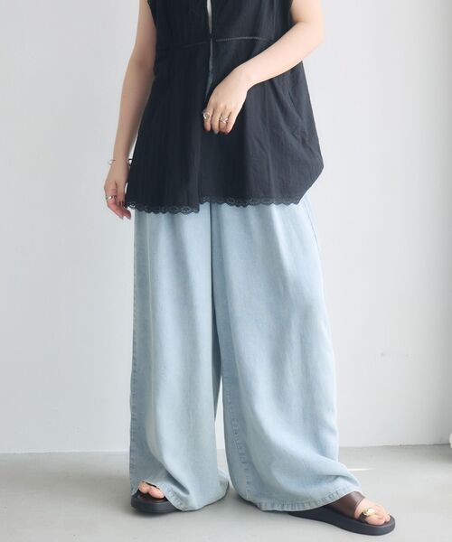 RETRO GIRL（レトロガール）の「【セットアップ対応】ライトオンスワイドパンツ（その他パンツ・レディース・ブラック/ライトブルー/ブルー・SMALL/MEDIUM）」の11枚目の写真