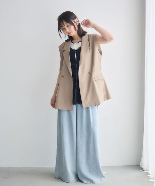 RETRO GIRL（レトロガール）の「【セットアップ対応】ライトオンスワイドパンツ（その他パンツ・レディース・ブラック/ライトブルー/ブルー・SMALL/MEDIUM）」の16枚目の写真