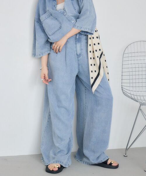 RETRO GIRL（レトロガール）の「【セットアップ対応】ライトオンスワイドパンツ（その他パンツ・レディース・ブラック/ライトブルー/ブルー・SMALL/MEDIUM）」の18枚目の写真