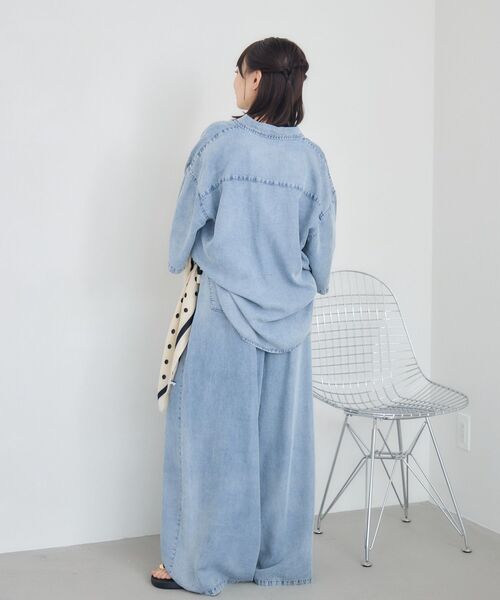 RETRO GIRL(レトロガール)の「【セットアップ対応/2サイズ展開】ライトオンスワイドパンツ(その他パンツ・レディース・ブラック/ライトブルー/ブルー・SMALL/MEDIUM)」の7枚目の写真