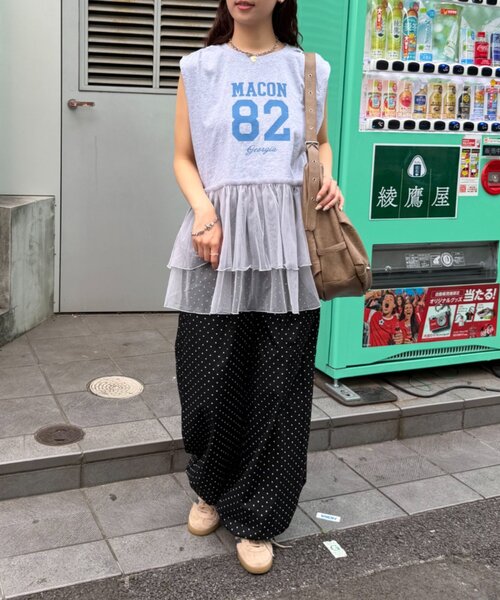 w closet(ダブルクローゼット)の「ナンバリングギャザーT 夏服(Tシャツ/カットソー・レディース・オレンジ/ネイビー/グレー/オフホワイト・FREE)」の18枚目の写真