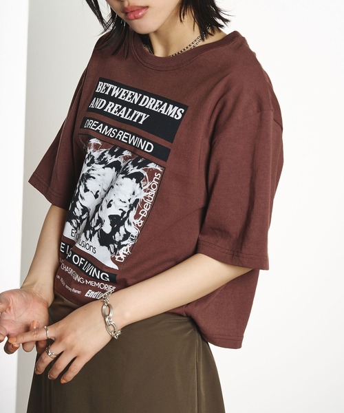 ROSE BUD(ローズバッド)の「OKIRAKU×ROSEBUD/BACK OPEN GRAPHIC DRESS(ワンピース・レディース・ブラック/ブラウン・ONE SIZE)」の13枚目の写真