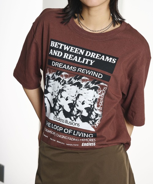 ROSE BUD(ローズバッド)の「OKIRAKU×ROSEBUD/BACK OPEN GRAPHIC DRESS(ワンピース・レディース・ブラック/ブラウン・ONE SIZE)」の14枚目の写真