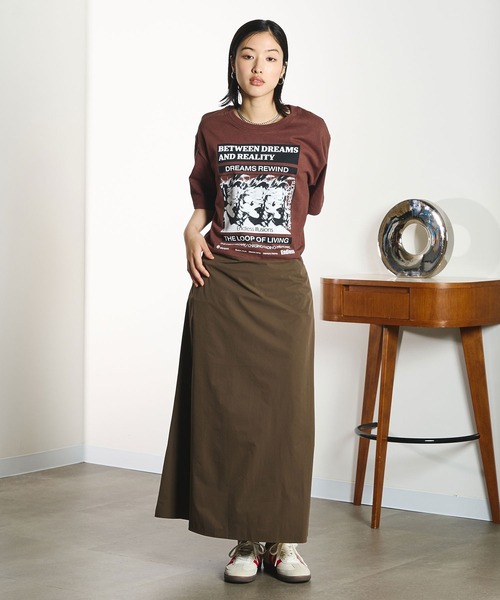 ROSE BUD(ローズバッド)の「OKIRAKU×ROSEBUD/BACK OPEN GRAPHIC DRESS(ワンピース・レディース・ブラック/ブラウン・ONE SIZE)」の15枚目の写真