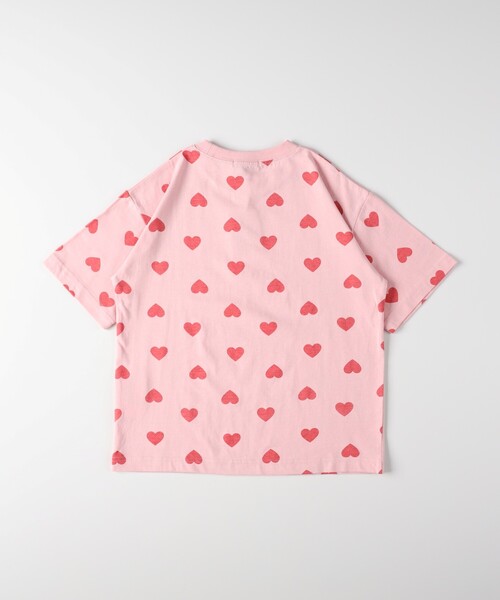 VIVIAN BLUE(ビビアンブルー)の「VIVIAN BLUE(ヴィヴィアンブルー)ハート総柄Tシャツ(Tシャツ/カットソー・キッズ・ブラック系/ピンク系5・11/12/13/14)」の4枚目の写真