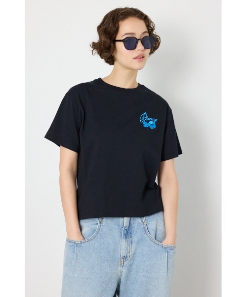 RODEO CROWNS WIDE BOWL(ロデオクラウンズワイドボウル)の「ビーチ柄Tシャツ(Tシャツ/カットソー・レディース・オフホワイト/オレンジ/ブラック・SMALL/MEDIUM)」の3枚目の写真