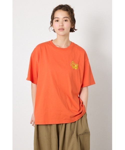 RODEO CROWNS WIDE BOWL(ロデオクラウンズワイドボウル)の「ビーチ柄Tシャツ(Tシャツ/カットソー・レディース・オフホワイト/オレンジ/ブラック・SMALL/MEDIUM)」の10枚目の写真