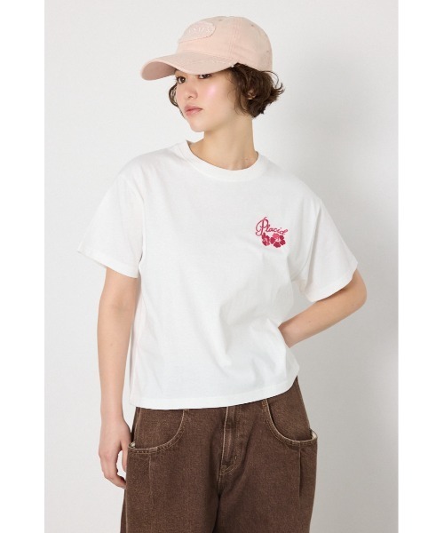 RODEO CROWNS WIDE BOWL(ロデオクラウンズワイドボウル)の「ビーチ柄Tシャツ(Tシャツ/カットソー・レディース・オフホワイト/オレンジ/ブラック・SMALL/MEDIUM)」の14枚目の写真