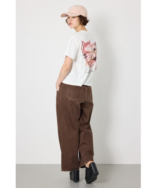 RODEO CROWNS WIDE BOWL(ロデオクラウンズワイドボウル)の「ビーチ柄Tシャツ(Tシャツ/カットソー・レディース・オフホワイト/オレンジ/ブラック・SMALL/MEDIUM)」の18枚目の写真