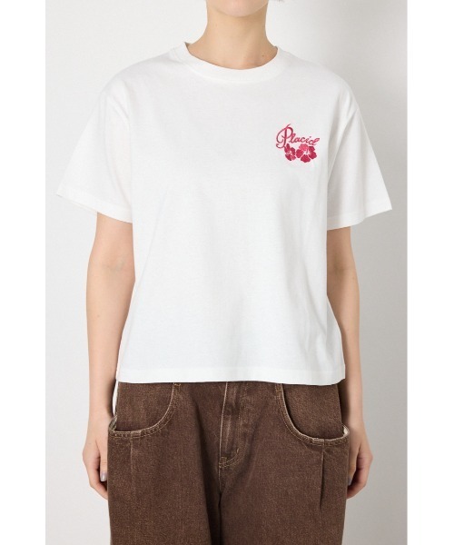 RODEO CROWNS WIDE BOWL(ロデオクラウンズワイドボウル)の「ビーチ柄Tシャツ(Tシャツ/カットソー・レディース・オフホワイト/オレンジ/ブラック・SMALL/MEDIUM)」の19枚目の写真