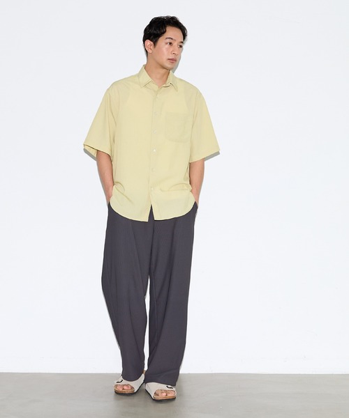 coca(coca)(コカ)の「ストレッチストライプジャージーイージーワイドパンツ(その他パンツ・メンズ・チャコール/ブラック・M/L/XL)」の3枚目の写真