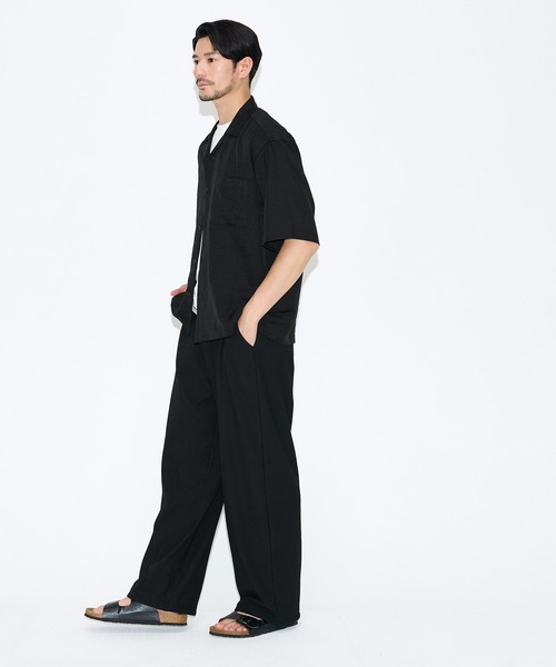 coca(coca)(コカ)の「ストレッチストライプジャージーイージーワイドパンツ(その他パンツ・メンズ・チャコール/ブラック・M/L/XL)」の8枚目の写真