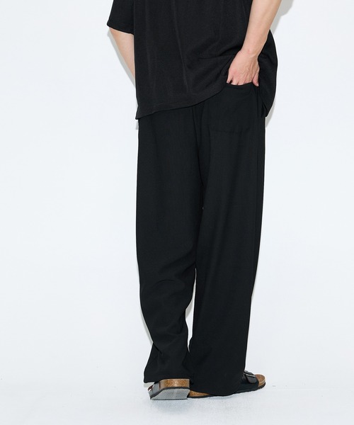 coca(coca)(コカ)の「ストレッチストライプジャージーイージーワイドパンツ(その他パンツ・メンズ・チャコール/ブラック・M/L/XL)」の9枚目の写真