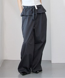 ペプラムワイドパンツ