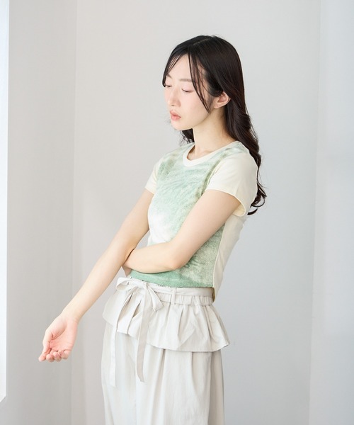Y/lim(イリム)の「ペプラムワイドパンツ(その他パンツ・レディース・グレー/オフホワイト・FREE)」の11枚目の写真