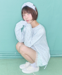 ココ ヘンリーネック ワッフルトップ(ミント)