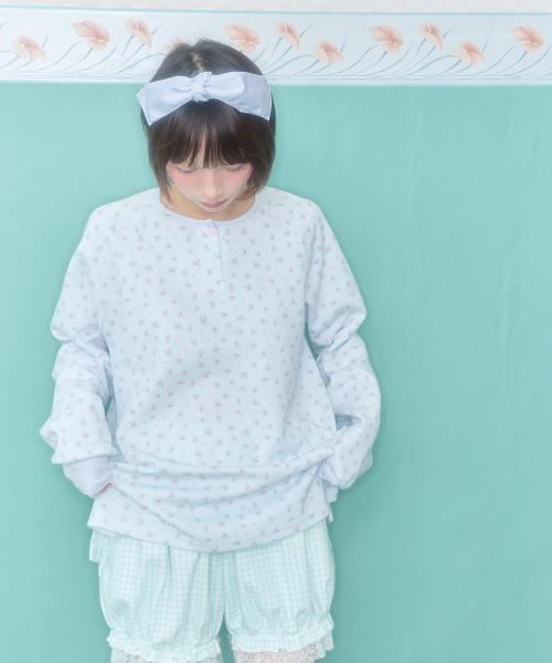 SHAKIRI（シャキリ）の「ココ ヘンリーネック ワッフルトップ（ミント）（Tシャツ/カットソー・レディース・その他・FREE）」の2枚目の写真
