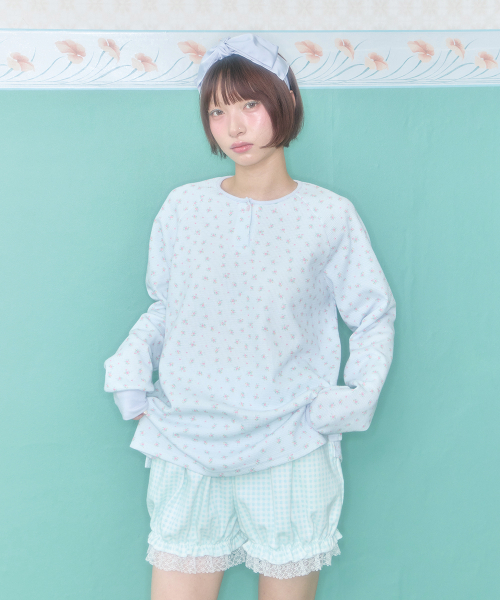 SHAKIRI（シャキリ）の「ココ ヘンリーネック ワッフルトップ（ミント）（Tシャツ/カットソー・レディース・その他・FREE）」の3枚目の写真