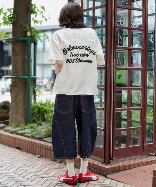 WEGO(ウィゴー)の「WEGO/【26年春夏新作】ボーリングシャツ(シャツ/ブラウス・メンズ・ブラック/ホワイト・LARGE/MEDIUM)」の6枚目の写真