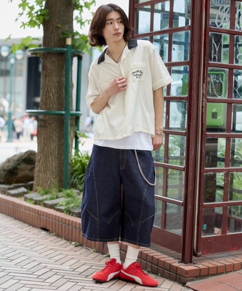 WEGO(ウィゴー)の「WEGO/【26年春夏新作】ボーリングシャツ(シャツ/ブラウス・メンズ・ブラック/ホワイト・LARGE/MEDIUM)」の7枚目の写真