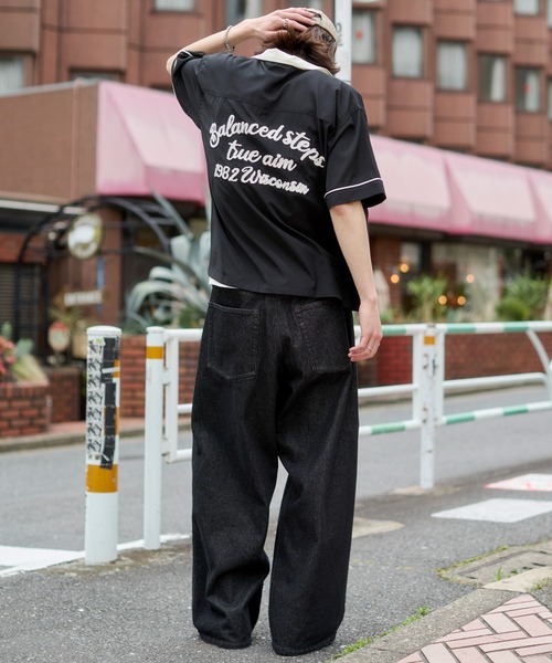 WEGO(ウィゴー)の「WEGO/【26年春夏新作】ボーリングシャツ(シャツ/ブラウス・メンズ・ブラック/ホワイト・LARGE/MEDIUM)」の10枚目の写真