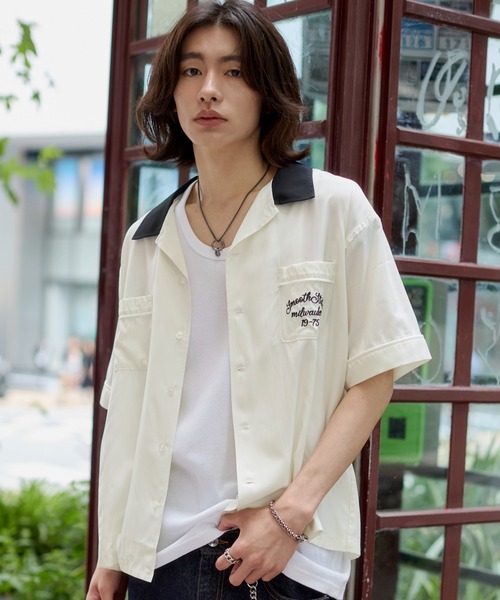 WEGO(ウィゴー)の「WEGO/【26年春夏新作】ボーリングシャツ(シャツ/ブラウス・メンズ・ブラック/ホワイト・LARGE/MEDIUM)」の16枚目の写真