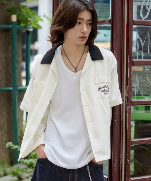 WEGO(ウィゴー)の「WEGO/【26年春夏新作】ボーリングシャツ(シャツ/ブラウス・メンズ・ブラック/ホワイト・LARGE/MEDIUM)」の21枚目の写真