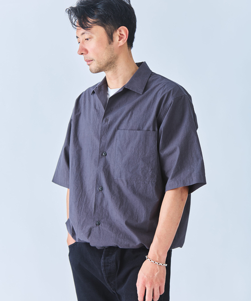 EDIFICE(エディフィス)の「ORGANIC FIELD タイプライターシャツ(シャツ/ブラウス・メンズ・チャコールグレー/ホワイト・MEDIUM/LARGE)」の3枚目の写真