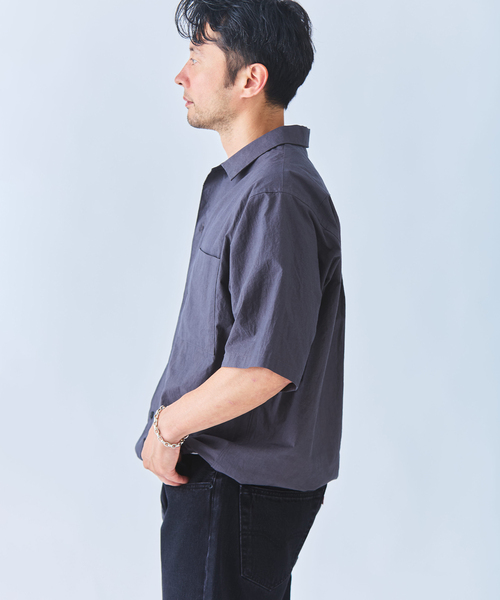 EDIFICE(エディフィス)の「ORGANIC FIELD タイプライターシャツ(シャツ/ブラウス・メンズ・チャコールグレー/ホワイト・MEDIUM/LARGE)」の4枚目の写真