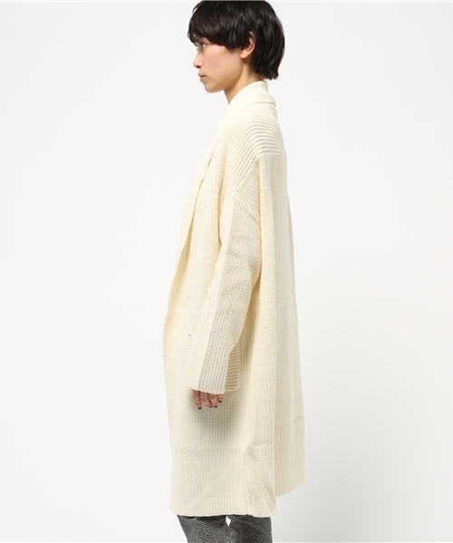 LBC（エルビーシー）の「5G片畦ポケツキトッパー           （カーディガン/ボレロ・レディース・ライトベージュ/ミント/ダークブルー・LARGE/MEDIUM）」の4枚目の写真