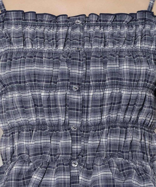 WILLSELECTION(ウィルセレクション)の「【セットアップ対応】シャーリングチェックブラウス(シャツ/ブラウス・レディース・グリーン系その他/ブルー系その他/ホワイト系その他・FREE)」の7枚目の写真