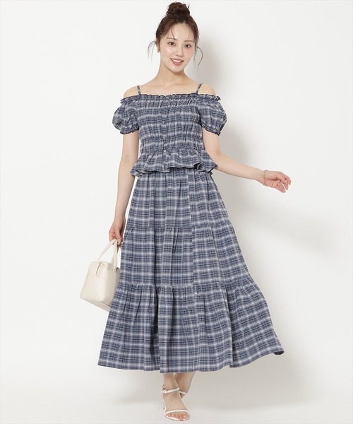 WILLSELECTION(ウィルセレクション)の「【セットアップ対応】シャーリングチェックブラウス(シャツ/ブラウス・レディース・グリーン系その他/ブルー系その他/ホワイト系その他・FREE)」の9枚目の写真