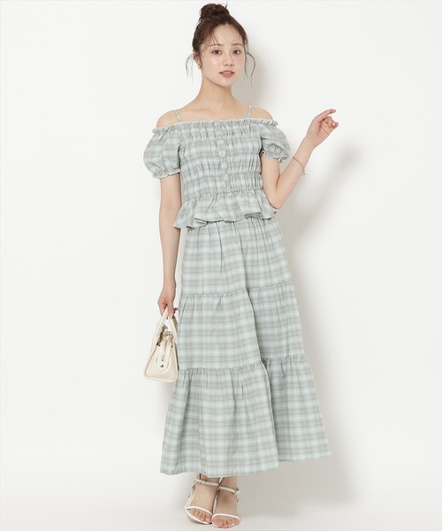 WILLSELECTION(ウィルセレクション)の「【セットアップ対応】シャーリングチェックブラウス(シャツ/ブラウス・レディース・グリーン系その他/ブルー系その他/ホワイト系その他・FREE)」の17枚目の写真