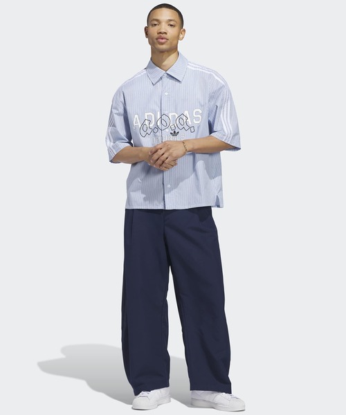 adidas(アディダス)の「adidas/アディダス ORI BARREL PANT オリジナルス ウーブン バレルパンツ バギーパンツ ワイドパンツ サイドライン メンズ レディース 2026年 夏 夏服 秋 秋服(スラックス・メンズ・ブラウン/ブルー・M/XL/XS)」の5枚目の写真
